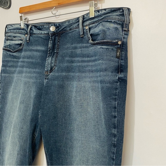 Silver Jeans Elyse Straight Jeans Women Size 20 Stretch Casual Straight Leg - Picture 3 of 12